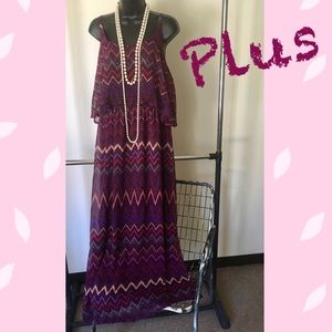 Plus Purple Maxi Dress